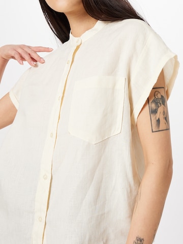 KnowledgeCotton Apparel Blus 'Aster' i beige