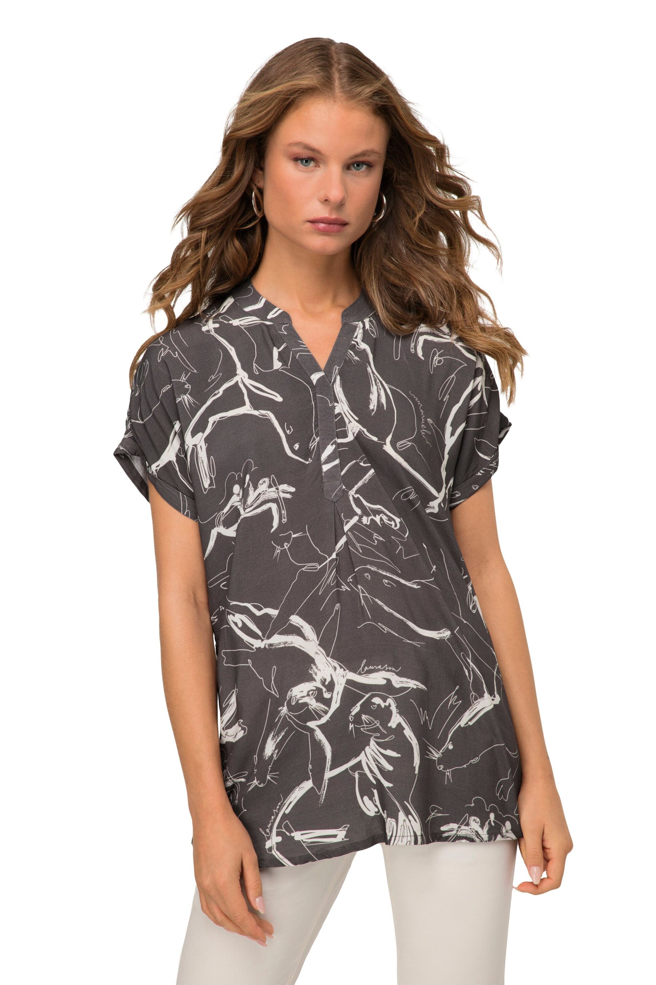 LAURASØN Bluse in Grau: Vorderseite