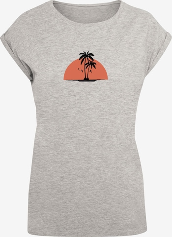 Merchcode T-Shirt 'Summer - Beach' in Grau: predná strana