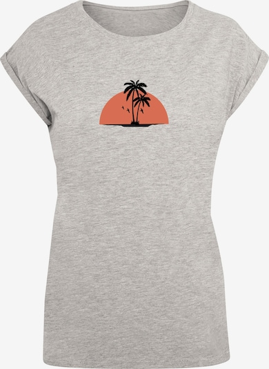Merchcode T-shirt 'Summer - Beach' en gris / orange / noir, Vue avec produit