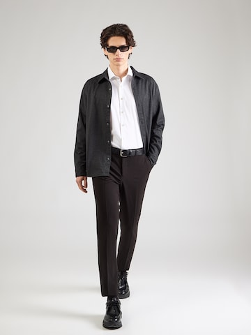 OLYMP - Slim Fit Camisa clássica 'Level 5' em branco