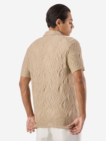 Denim Factory Comfort fit Button Up Shirt 'Resort' in Beige
