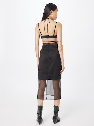 Calvin Klein Jeans - Vestido 'SHEER' em preto