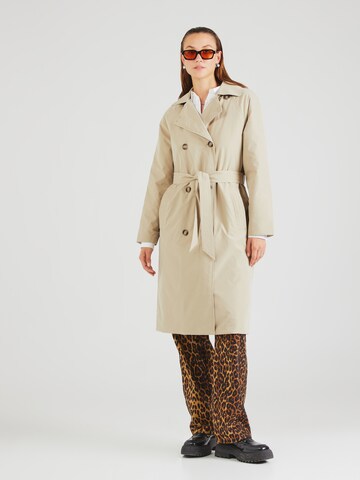 JDY Between-Seasons Coat 'JDYEVA' in Beige: front