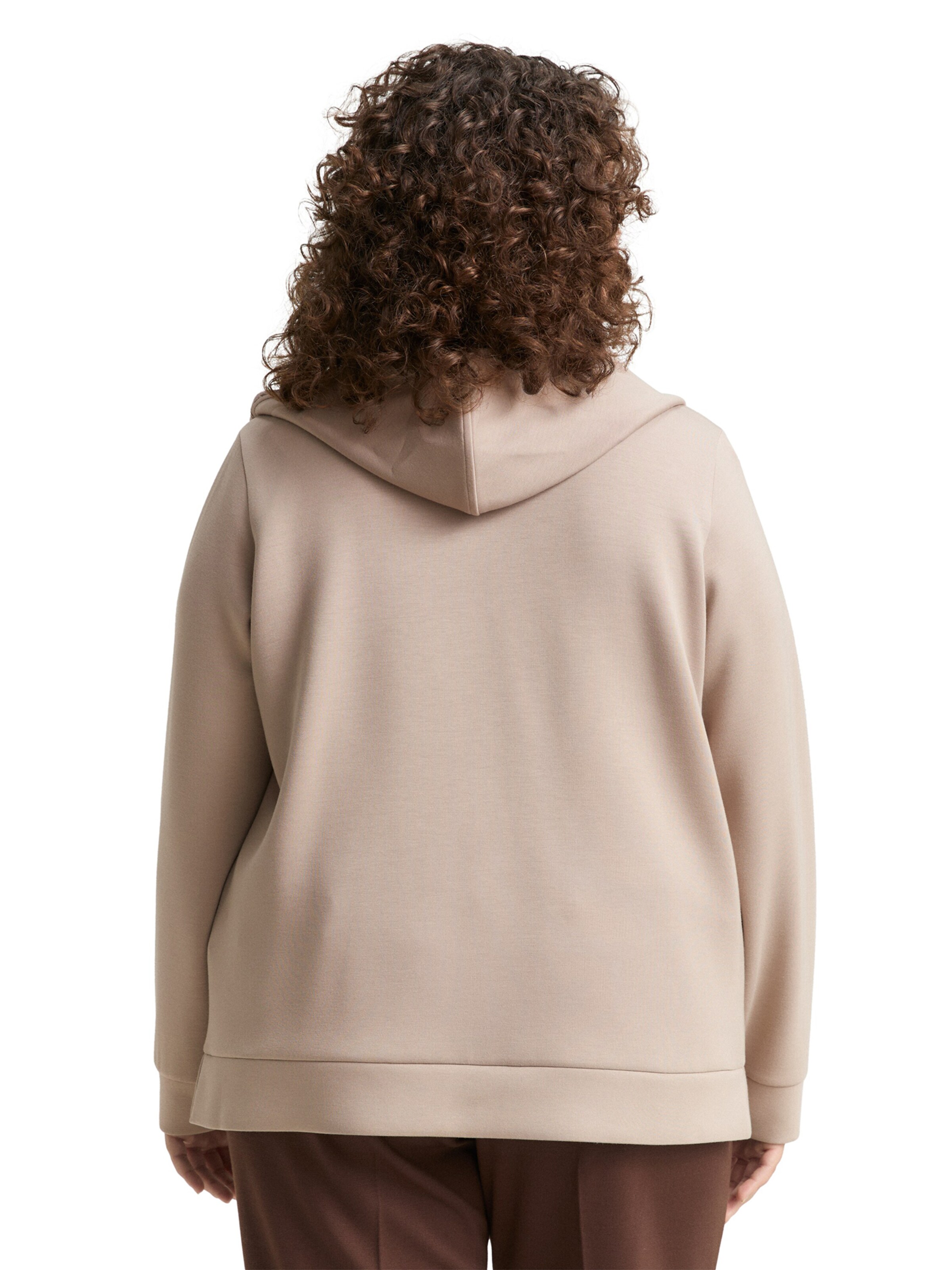 Tom Tailor Women + - Sudadera con cremallera en gris