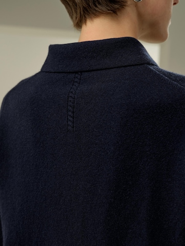 Lilysilk - Jersey 'Baby-Kaschmir Poloshirt' en azul