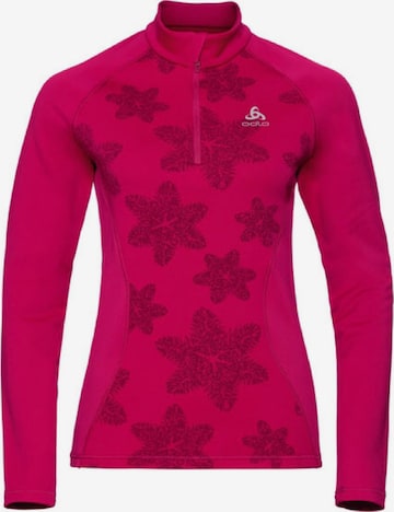 ODLO Athletic Sweatshirt ' Midlayer 1/2 zip SNOWCROSS ' in Red: front