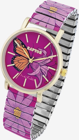 Raptor Analog Watch 'Frida Kahlo Edition, Mineralglas' in Pink: front