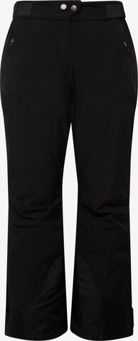 Ulla Popken Athletic Pants in Black: front