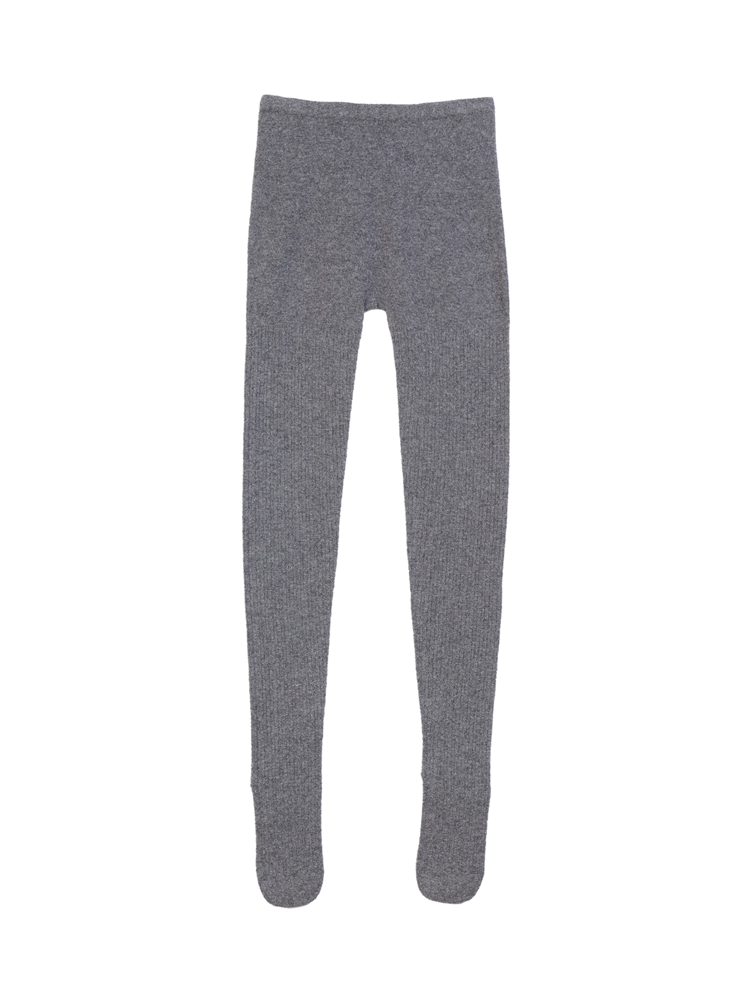 GOBI Cashmere Slimfit Leggings 'High-Rise Cashmere Knit Tights' in Grijs: voorkant