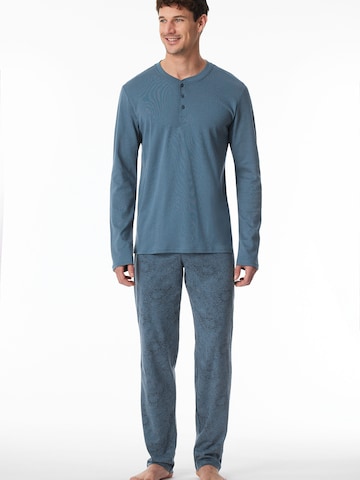 SCHIESSER - Pijama largo ' Fine Interlock ' en azul