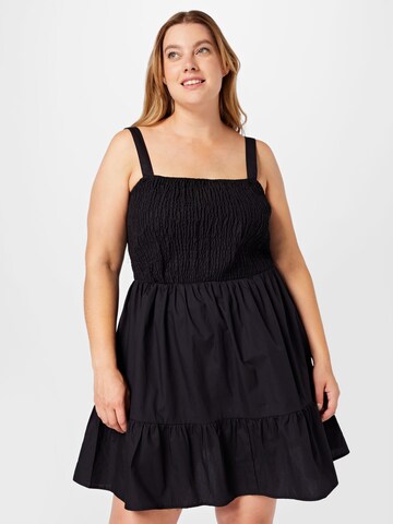 Cotton On Curve - Vestido de verano 'POPPY' en negro: frente