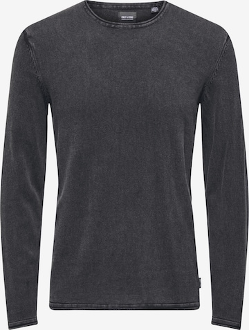 Regular fit Pullover 'Garson' di Only & Sons in nero: frontale