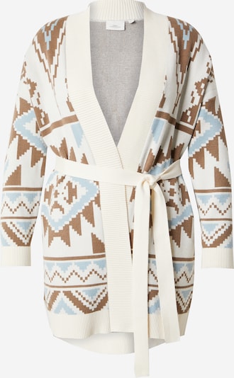 ONLY Carmakoma Neuletakki värissä kitti / vaaleansininen / brokadi, Tuotenäkymä