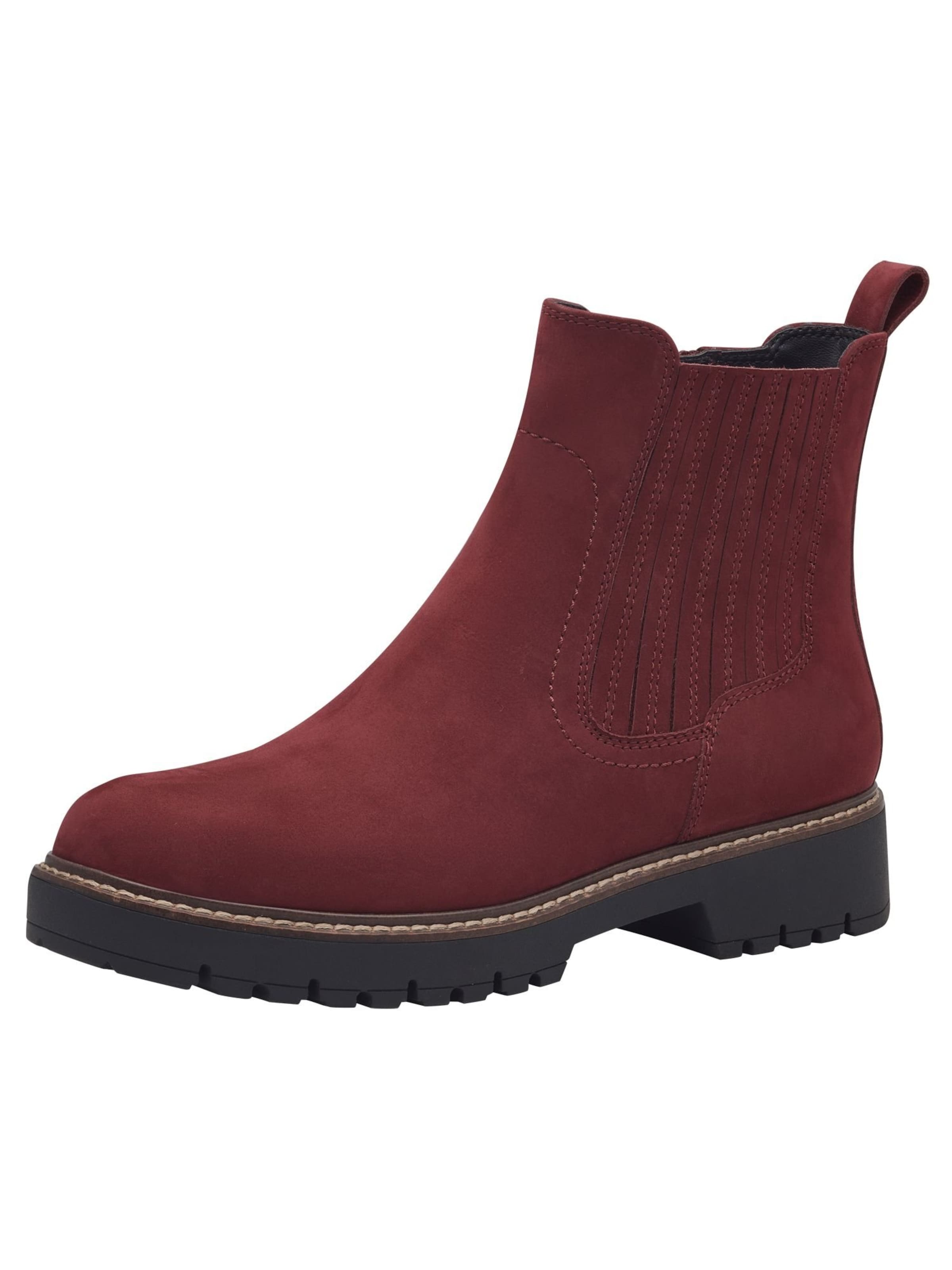 Bottines Tamaris en rouge : devant