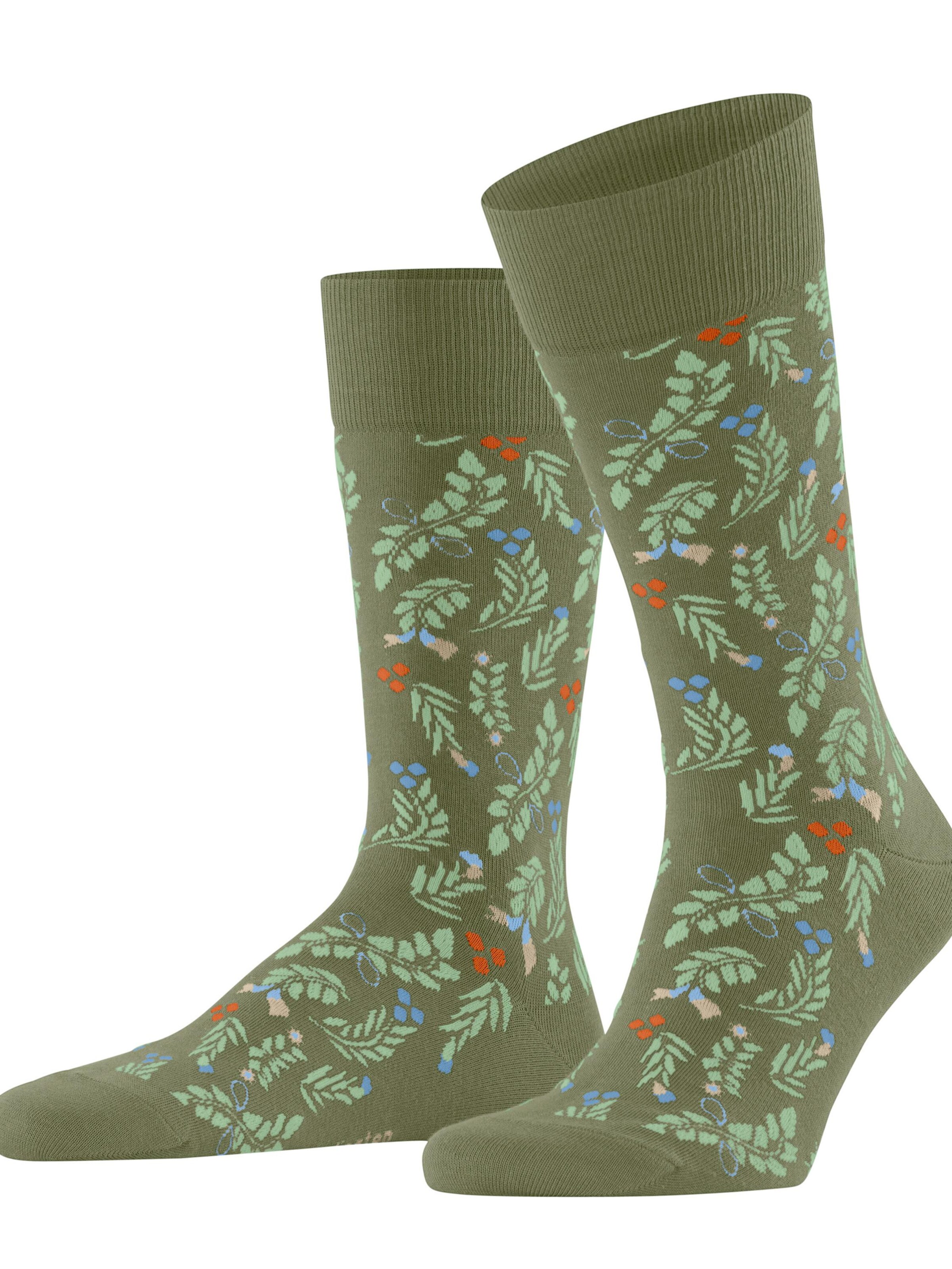 BURLINGTON Socken 'Bloomingday'‌‌‌‌‌‌‌ in Grün: Vorderseite