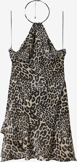 Bershka Šaty ve velikosti 34 - krémová / světle hnědá / černá, Produkt