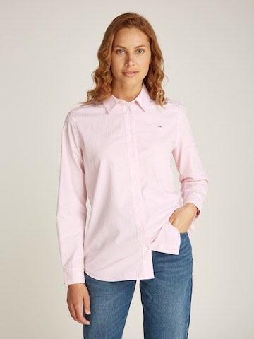 Tommy Jeans Bluse in Pink: Vorderseite