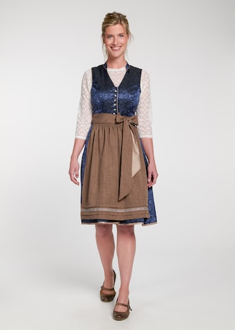 SPIETH & WENSKY Dirndl 'Werny' in Blauw: voorkant