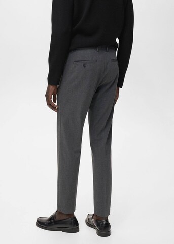 MANGO MAN Slim fit Pleated Pants 'Bologna' in Grey