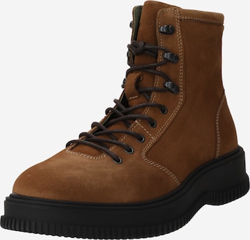 TOMMY HILFIGER - Botas com atacadores 'Everyday Class' em castanho: frente