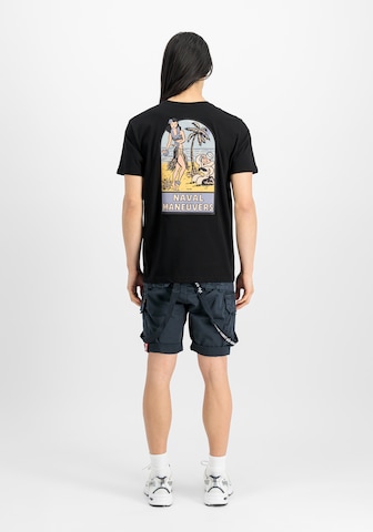 ALPHA INDUSTRIES Футболка 'Naval' в Черный