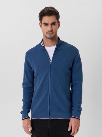 Jacey Quinn Knit cardigan 'Ademir' in Blue: front
