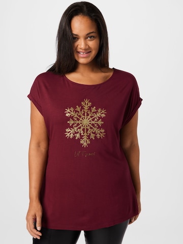 ABOUT YOU Curvy T-shirt 'Fabiola' i röd: framsida