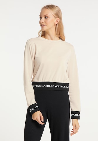 myMo ATHLSR Athletic Sweatshirt in Beige: front