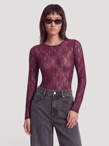 EDITED Shirt Bodysuit 'Janiya' in Purple: front