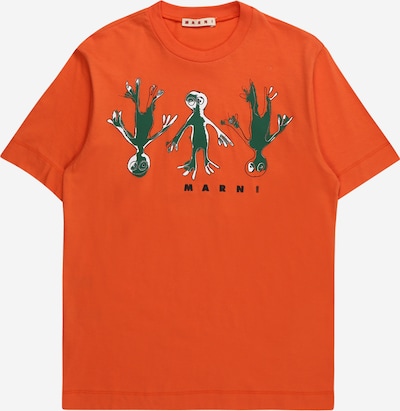 Maglietta Marni di colore verde scuro / arancione / nero / bianco, Visualizzazione prodotti