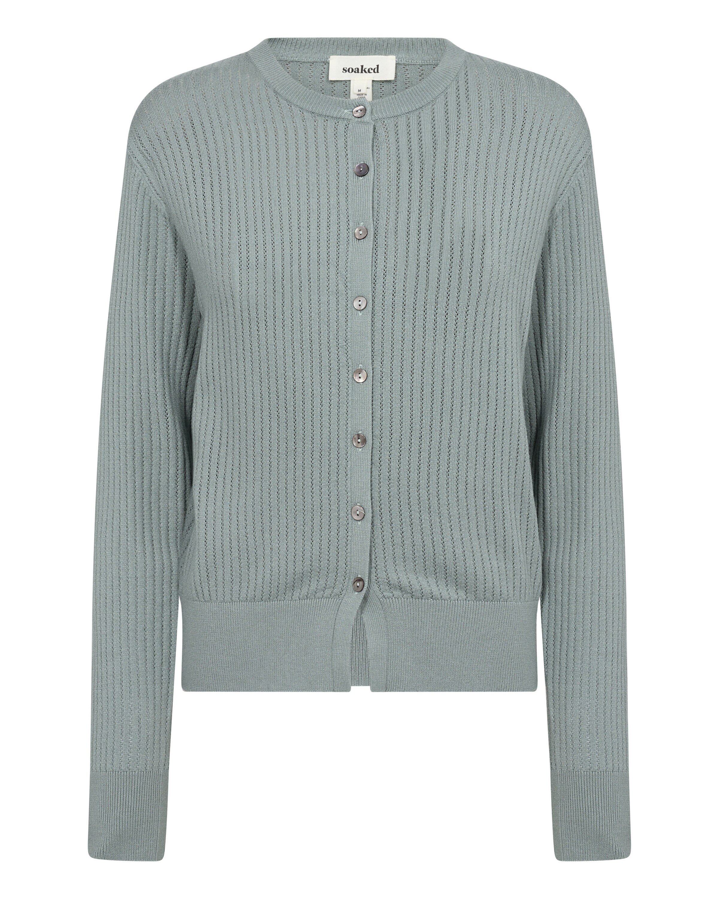 Cardigan SOAKED IN LUXURY en bleu : devant