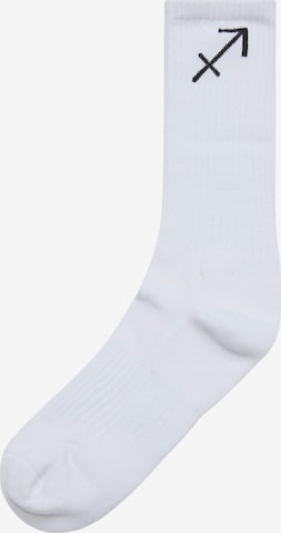 Chaussettes 'Zodiac' DEF en blanc : devant
