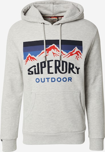 Superdry Collegepaita 'Mountain' värissä katkero / meleerattu harmaa / punainen / musta, Tuotenäkymä