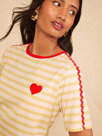 love & roses Shirt in Yellow