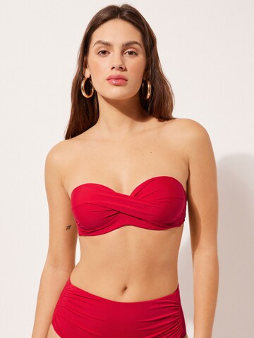 CALZEDONIA Bandeau Bikini Top 'INDONESIA' in Red: front