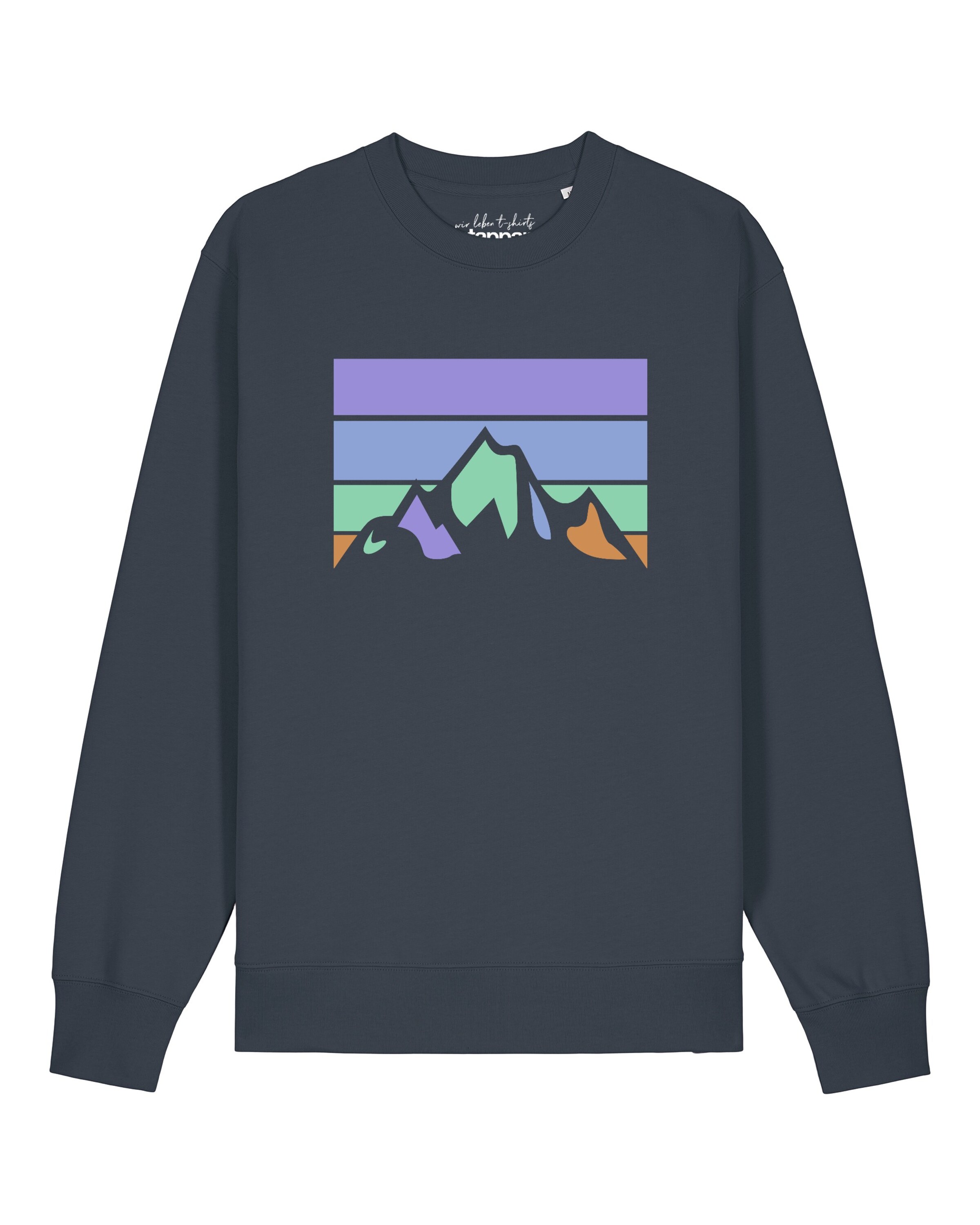 Sweat-shirt 'Retro Landscape' Watapparel en gris : devant