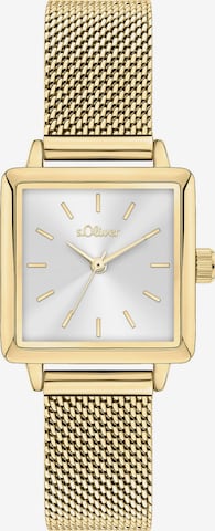 Montre à affichage analogique s.Oliver en or : devant