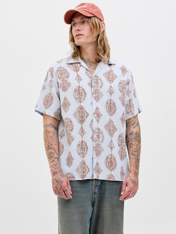 JACK & JONES Классический крой Рубашка 'JORHydra Noto' в Синий: спереди