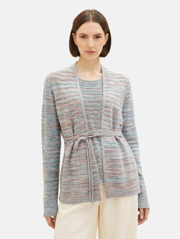 TOM TAILOR Knit Cardigan in Grey: front