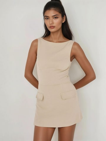 Hiccup Kleid in Beige: Vorderseite