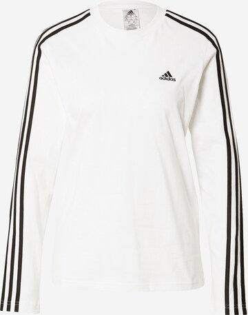 ADIDAS SPORTSWEAR Performance Shirt 'Essentials 3-Stripes' in White: front