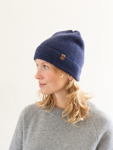 KOPYTO Mütze 'GAZELLE Leichte Wollmütze 100% Merinowolle RWS Unisex' in Blau: Vorderseite