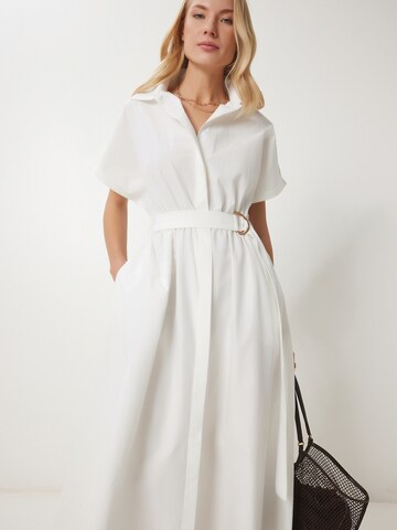 Happiness İstanbul Blusekjole i hvid