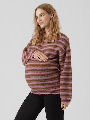 MAMALICIOUS Sweater 'Sandra' in Pink: front