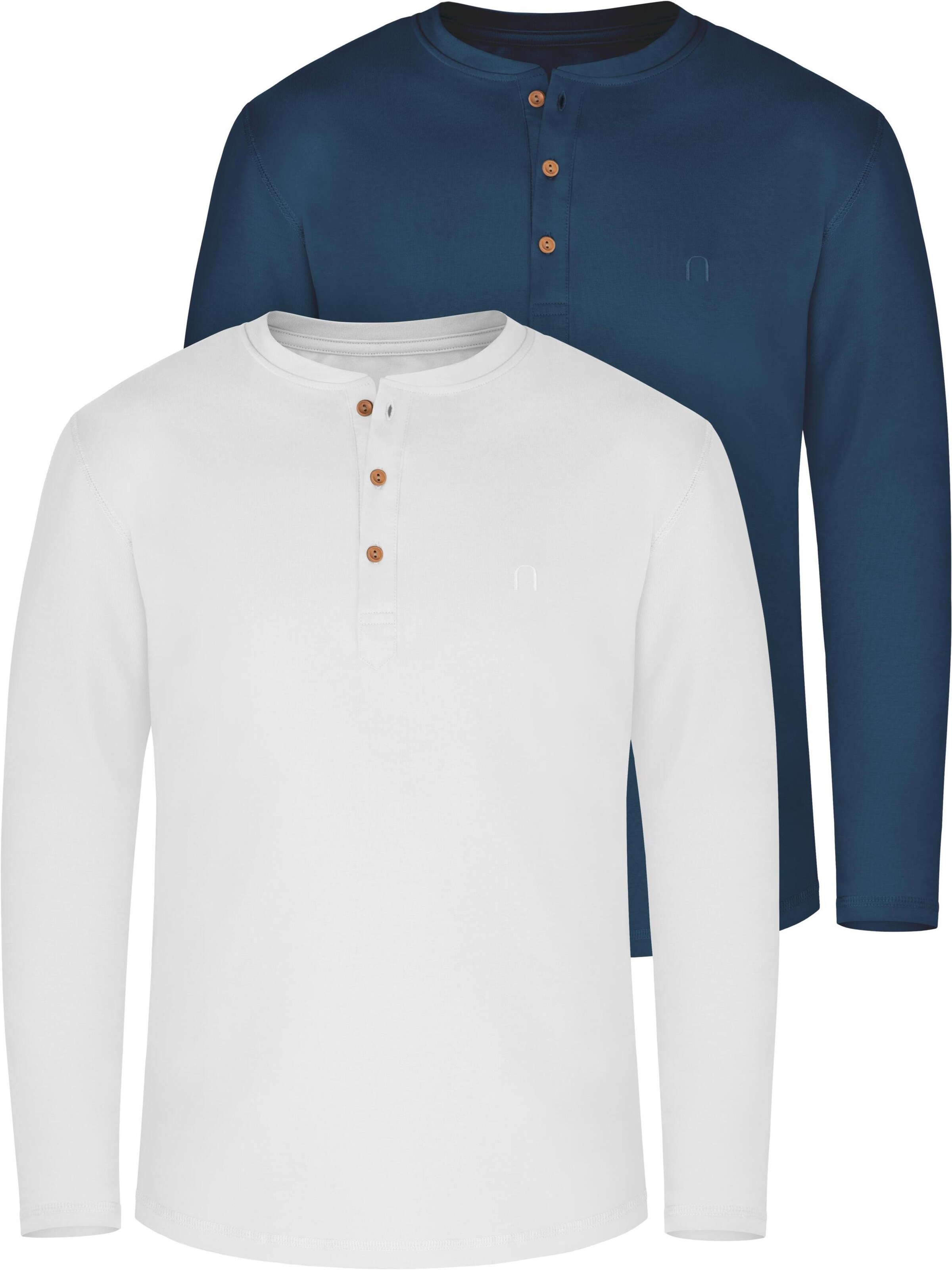 normani Shirt 'Neuville' in Blauw: voorkant