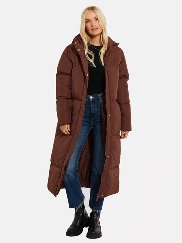 Threadbare Winter Coat 'Jodie' in Brown