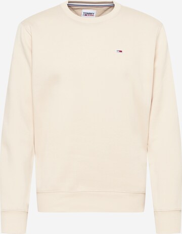 Sweat-shirt Tommy Jeans en beige : devant