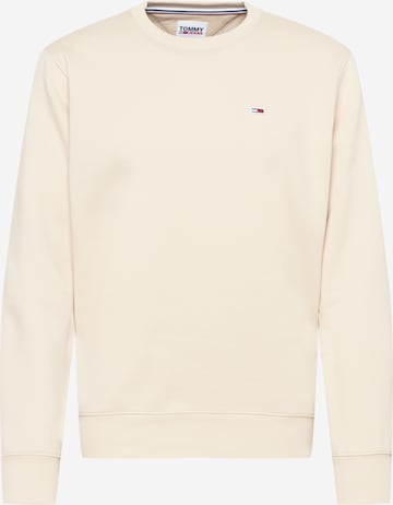 Sweat-shirt Tommy Jeans en beige : devant