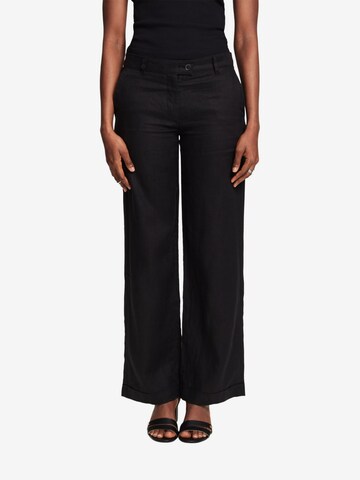 Wide Leg Pantalon ESPRIT en noir : devant